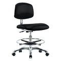 Medium Bench Chair Ergonomic Chair, 21-1/2" to 29" Height, Vinyl, Black