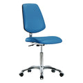 ESD Task Chair, Vinyl (Antibacterial), Blue, 21-1/2" to 29" Seat Height, Rolling