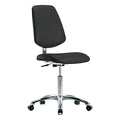 ESD Task Chair, Vinyl (Antibacterial), Black, 21-1/2" to 29" Seat Height, Rolling