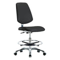 ESD Task Chair, Vinyl (Antibacterial), Black, 21-1/2" to 29" Seat Height, Rolling