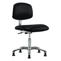 Ergonomic Chair, Vinyl (Antibacterial), Black, 18-1/2" to 23-3/4" Seat Height, Non-Marring Glides
