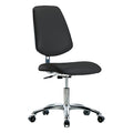 ESD Task Chair, Vinyl (Antibacterial), Black, 18-1/2" to 23-3/4" Seat Height, Rolling