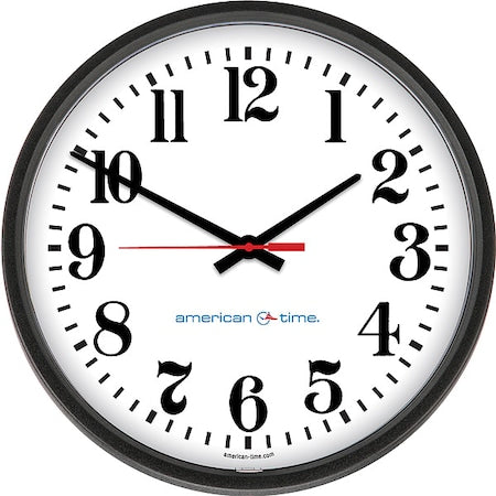 13-1/8" Times Face Style Wall Clock, Black