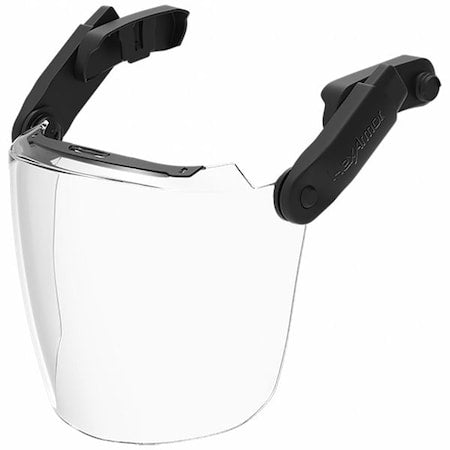 Face Shield, Clear Visor, 7 in Height, Ratchet Suspension