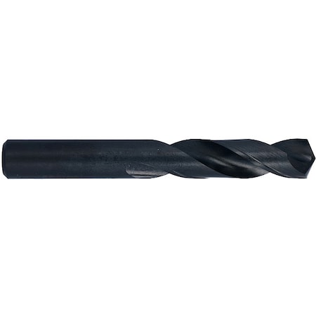 Screw Machine Drill Bit, 7/16 in Size, 135 Degrees Point Angle, High Speed Steel, Straight Shank