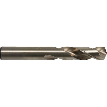 Screw Machine Drill Bit, #34 Size, 135 Degrees Point Angle, Cobalt Steel, Straw/Bronze Finish