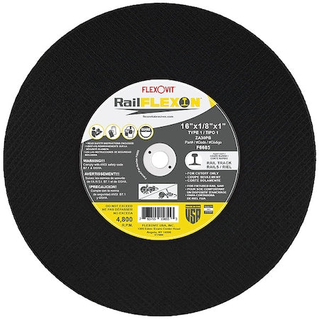 Reinforced Cutoff Wheel, 16X1/8X1