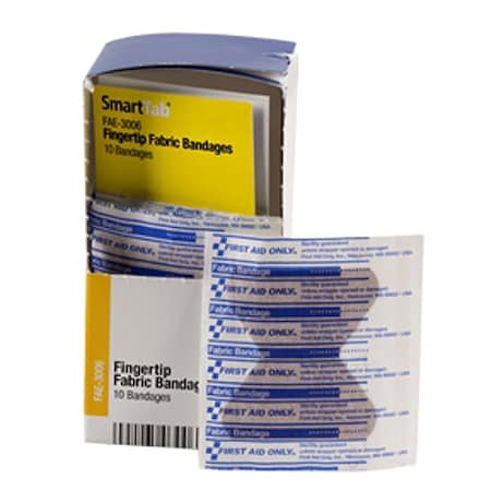 First Aid Kit Refill, Fabric Fingertip Bandages, 10 Per Box