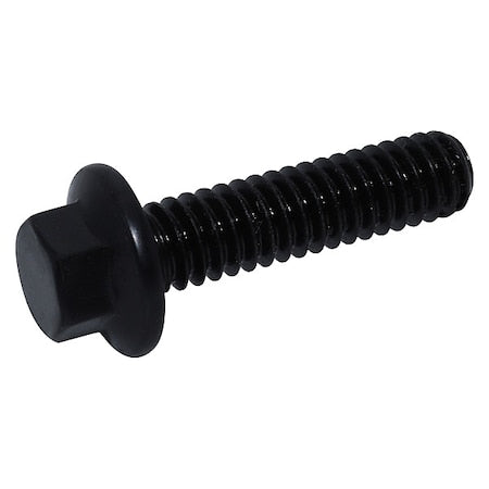 Grade 8, 5/16"-18 Flange Bolts, Black Oxide Steel, 5/8 in L, 25 PK