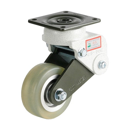 Plate Caster,Swivel,Polyurethane,130mm H
