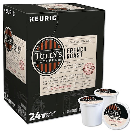 Coffee, French Roast, Pod, Caffeinated, Ground, 9.6 oz, 24 PK