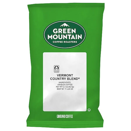 Coffee, Vermont Country Blend, Fraction Pack, Caffeinated, Ground, 13.75 lb, 100 PK