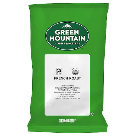 Coffee, French Roast, Fraction Pack, Caffeinated, Ground, 7.81 lb, 50 PK