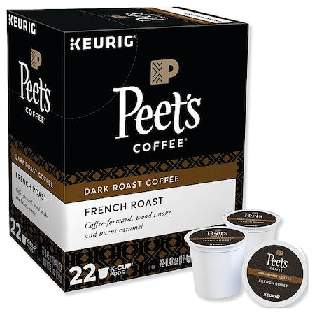 Coffee, French Roast, Pod, Caffeinated, Ground, 9.46 oz, 22 PK