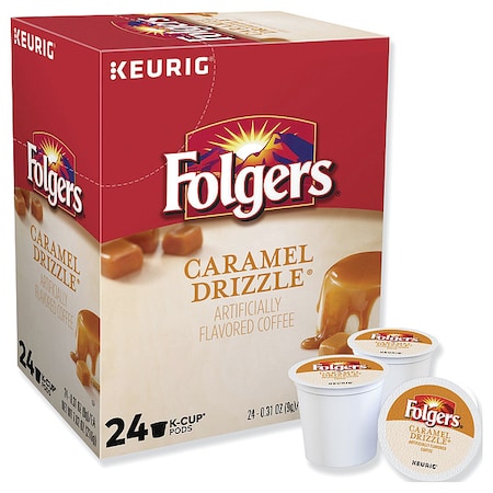 Coffee, Caramel Drizzle, Pod, Caffeinated, Ground, 7.44 oz, 24 PK