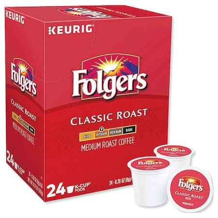 Coffee, Classic Roast, Pod, Caffeinated, Ground, 1.68 lb, 96 PK