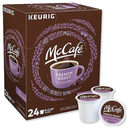 Coffee, French Roast, Pod, Caffeinated, Ground, 8.3 oz, 24 PK