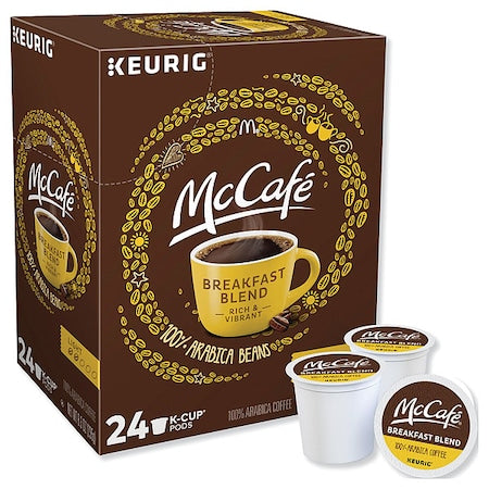Coffee, Breakfast Blend, Pod, Caffeinated, Ground, 8.3 oz, 24 PK