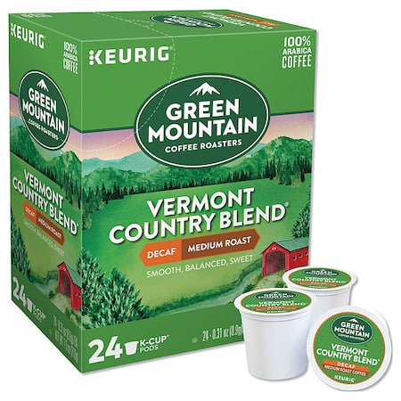 Coffee, Vermont Country Blend Decaf, Pod, Decaffeinated, Ground, 1.86 lb, 96 PK