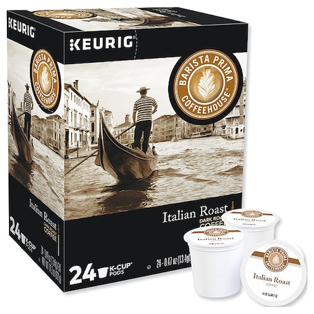 Coffee, Italian Roast, Pod, Caffeinated, Ground, 11.28 oz, 24 PK