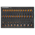 66 Pc. 1/4 in, 3/8 in, 1/2 in Drive 6 Point Metric Impact Socket Set in Foam Storage Tray