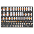 104 Pc. 3/8 in Drive Master Metric Socket Set in Foam Storage Tray