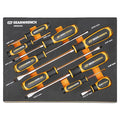 9 Piece Slotted Dual Material Screwdriver Set in Foam Storage Tray