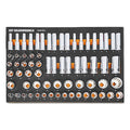 67 Piece 1/2 in Drive Master Metric Socket Set in Foam Storage Tray