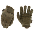 Tactical Glove, Silicone, Synthetic Leather Palm, Hook-and-Loop Cuff, Fabric Lining, Tan, Size L