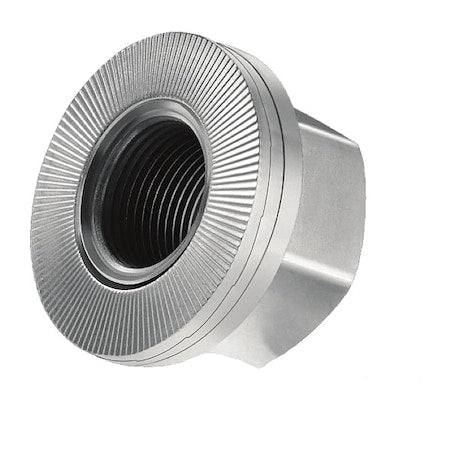 2-Piece Wedge Lock Nut, M22-1.5, Steel, Class 10, Zinc-Coated, 18 1/20 mm Ht, 2 PK