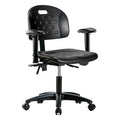 Ergonomic Chair Ergonomic Chair, Adjustable Arms, 17-1/4" to 22-1/2" Height, Polyurethane, Black