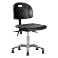 Ergonomic Chair Ergonomic Chair, No Arms, 17-3/4" to 23" Height, Vinyl, Black