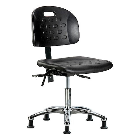 Ergonomic Chair Ergonomic Chair, No Arms, 17-3/4" to 23" Height, Vinyl, Black