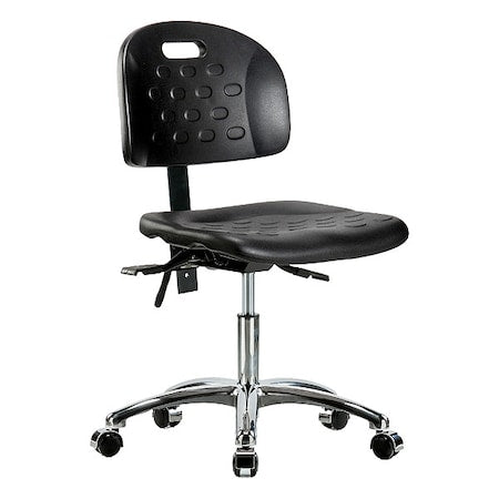 Ergonomic Chair Ergonomic Chair, No Arms, 17-3/4" to 23" Height, Vinyl, Black
