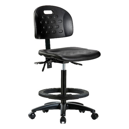 ESD Task Chair, No Arms, 24-1/4" to 34" Height, Black