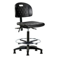 ESD Task Chair, No Arms, 24-1/4" to 34" Height, Black