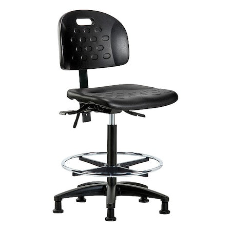 ESD Task Chair, No Arms, 24-1/4" to 34" Height, Black