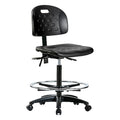 ESD Task Chair, No Arms, 24-1/4" to 34" Height, Black