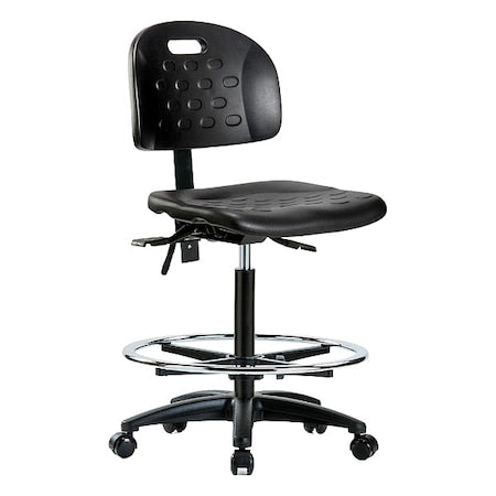 ESD Task Chair, No Arms, 24-1/4" to 34" Height, Black