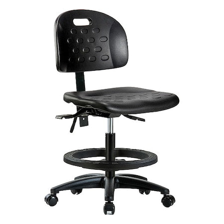 ESD Task Chair, No Arms, 19-3/4" to 27-1/2" Height, Black