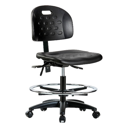 ESD Task Chair, No Arms, 19-3/4" to 27-1/2" Height, Black