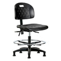 ESD Task Chair, No Arms, 19-3/4" to 27-1/2" Height, Black