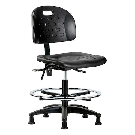 ESD Task Chair, No Arms, 19-3/4" to 27-1/2" Height, Black