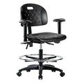 ESD Task Chair, Adjustable Arms, 19-3/4" to 27-1/2" Height, Black