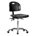 Medium Bench Chair Ergonomic Chair, No Arms, 20-1/2" to 28" Height, Polyurethane, Black