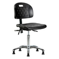 Medium Bench Chair Ergonomic Chair, No Arms, 20-1/2" to 28" Height, Polyurethane, Black