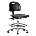 Medium Bench Chair Ergonomic Chair, No Arms, 20-1/2" to 28" Height, Polyurethane, Black