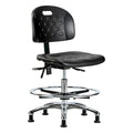 Medium Bench Chair Ergonomic Chair, No Arms, 20-1/2" to 28" Height, Polyurethane, Black