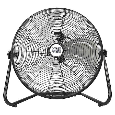Floor Fan W/ 20 in Blade Dia, 1500/2050/2250 cfm, 3 Speeds, 120V AC, 1/5 hp, 4.5 ft Cord