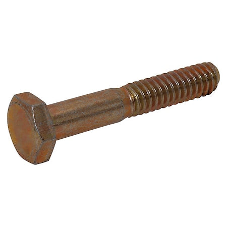 Grade 8, 5/16"-18 Hex Head Cap Screw, Zinc Yellow Steel, 1-1/8 in L, 100 PK